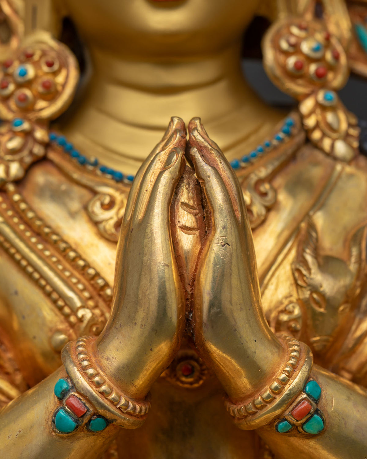 Four-armed Chenrezig Statue from Nepal | Handcrafted with Devotion