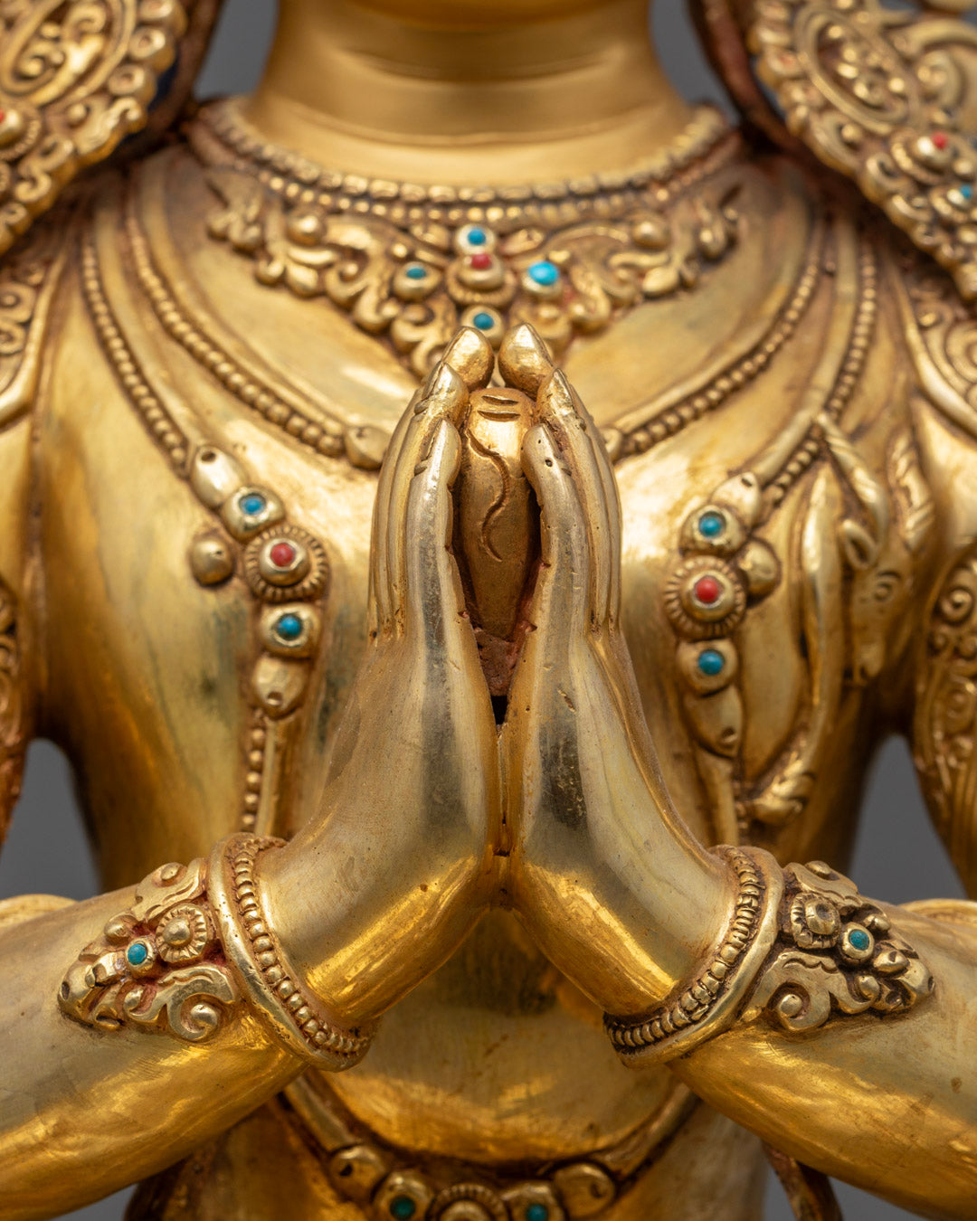 Chenrezig Deity Statue | Nepal Hand-Carved Avalokiteshvara