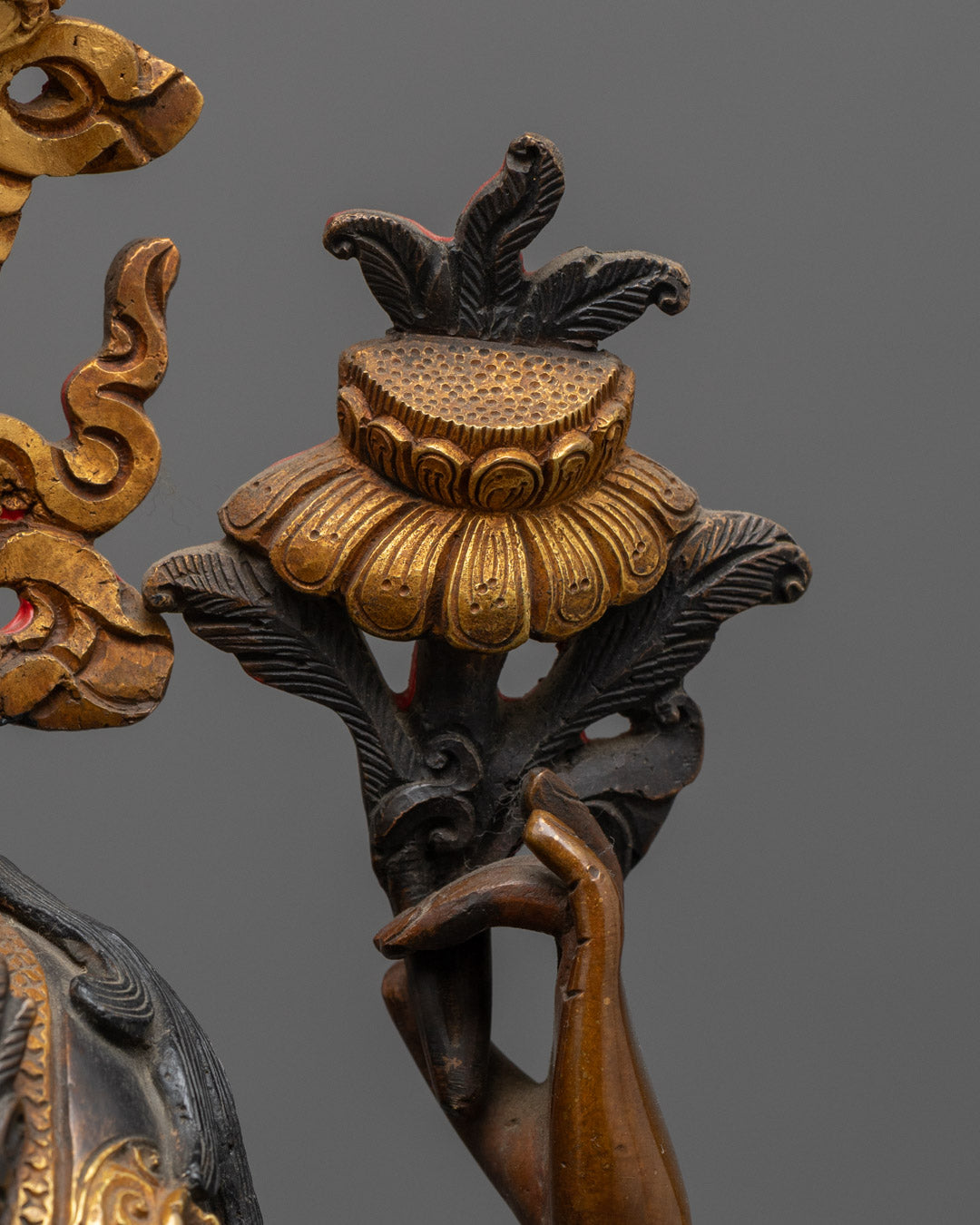 Authentic Oxidized Chenrezig Statue | Himalayan Buddhist Art