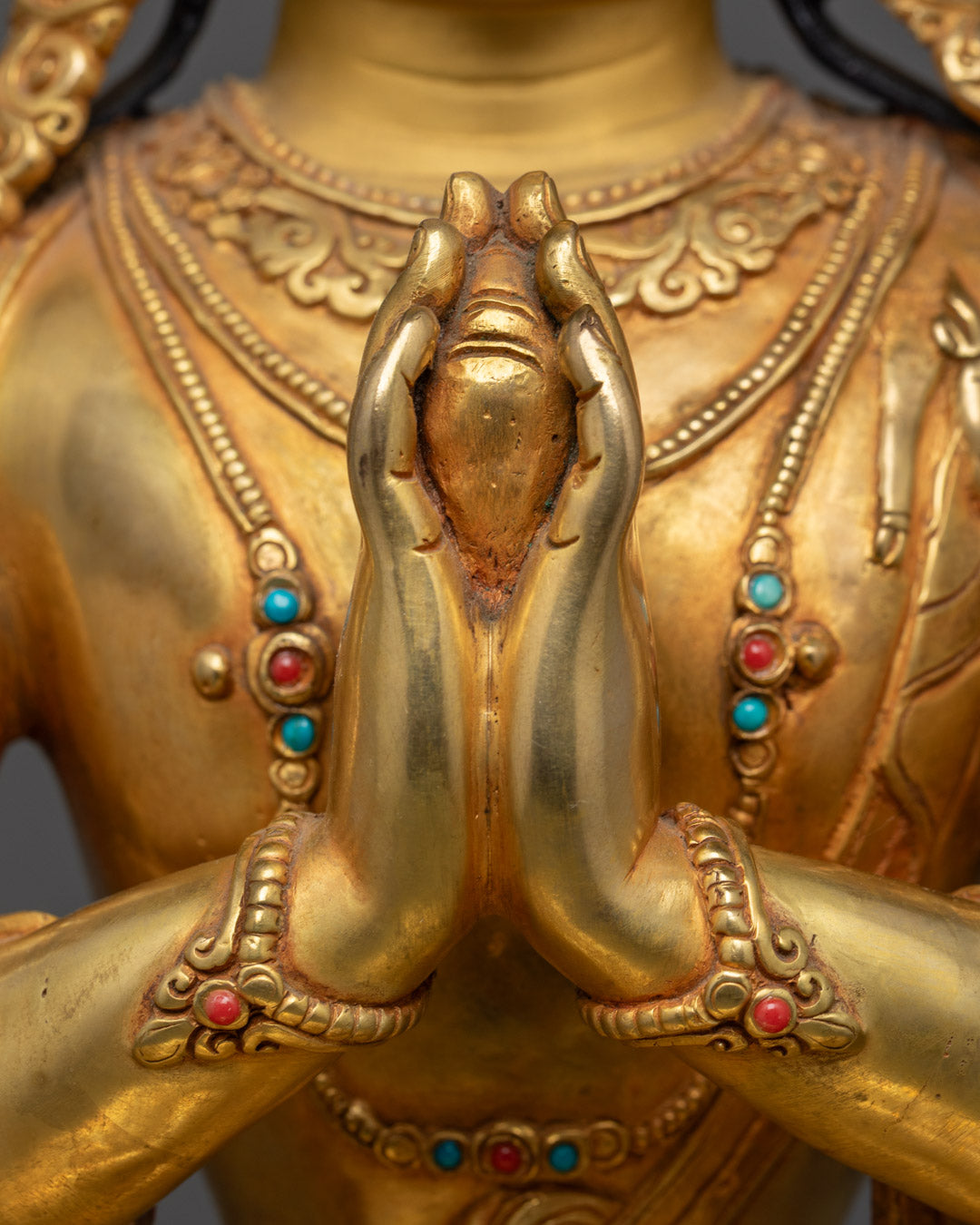 Handmade Chenrezig Statue | Authentic Nepalese Spiritual Artwork