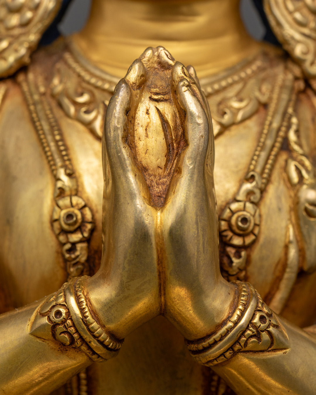 Tibetan Chenrezig Sculpture | Sacred Deity Statue for Spiritual Spaces