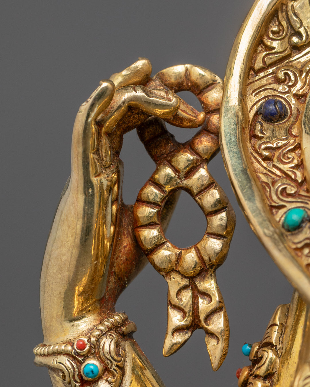 Hand-Craved Sacred Chenrezig Statue | Traditional Tibetan Art