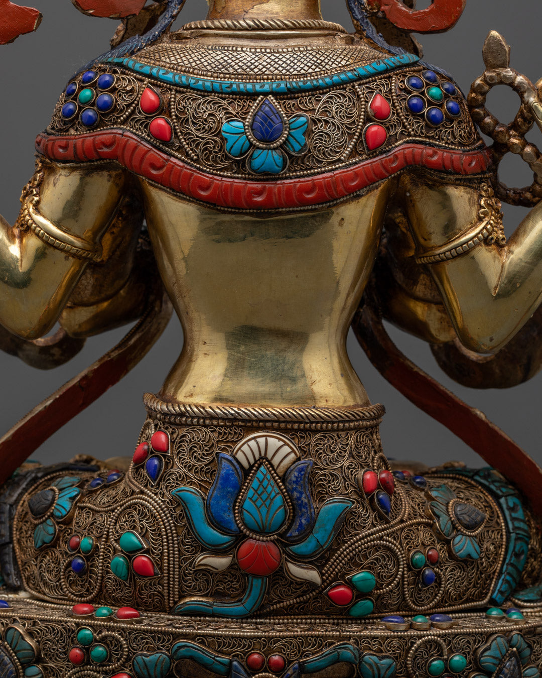 Tibetan Chenrezig Statue | 4-Armed Avalokiteshvara Figure