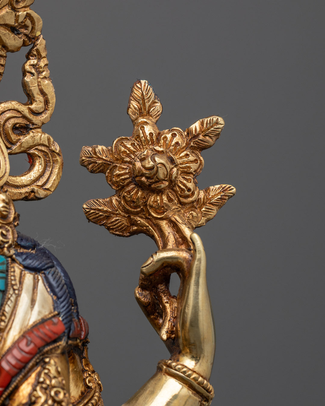 Tibetan Chenrezig Statue | 4-Armed Avalokiteshvara Figure