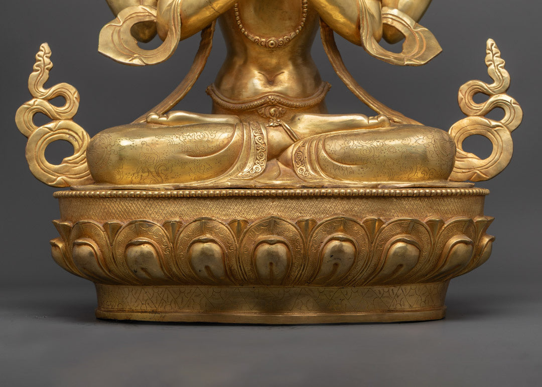 Chenrezig Avalokiteshvara Statue | Handcrafted Tibetan Artwork