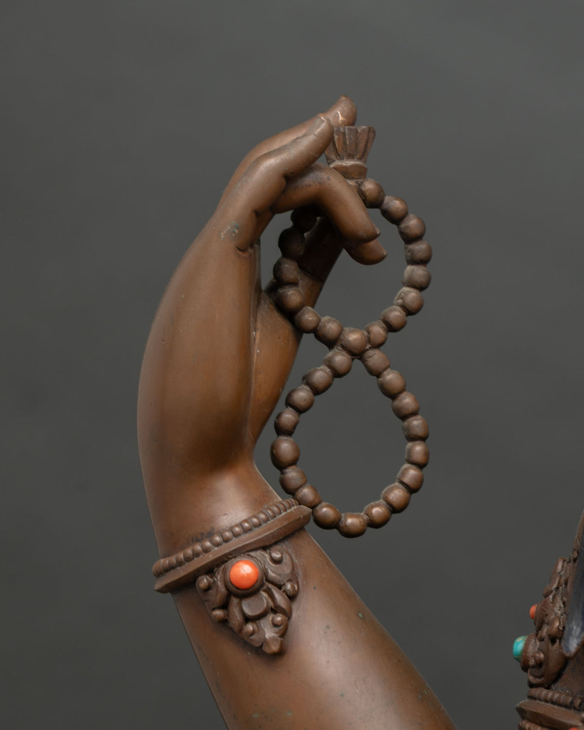 Large-Sized Chenrezig Oxidized Statue | Tibetan Buddhist Artwork
