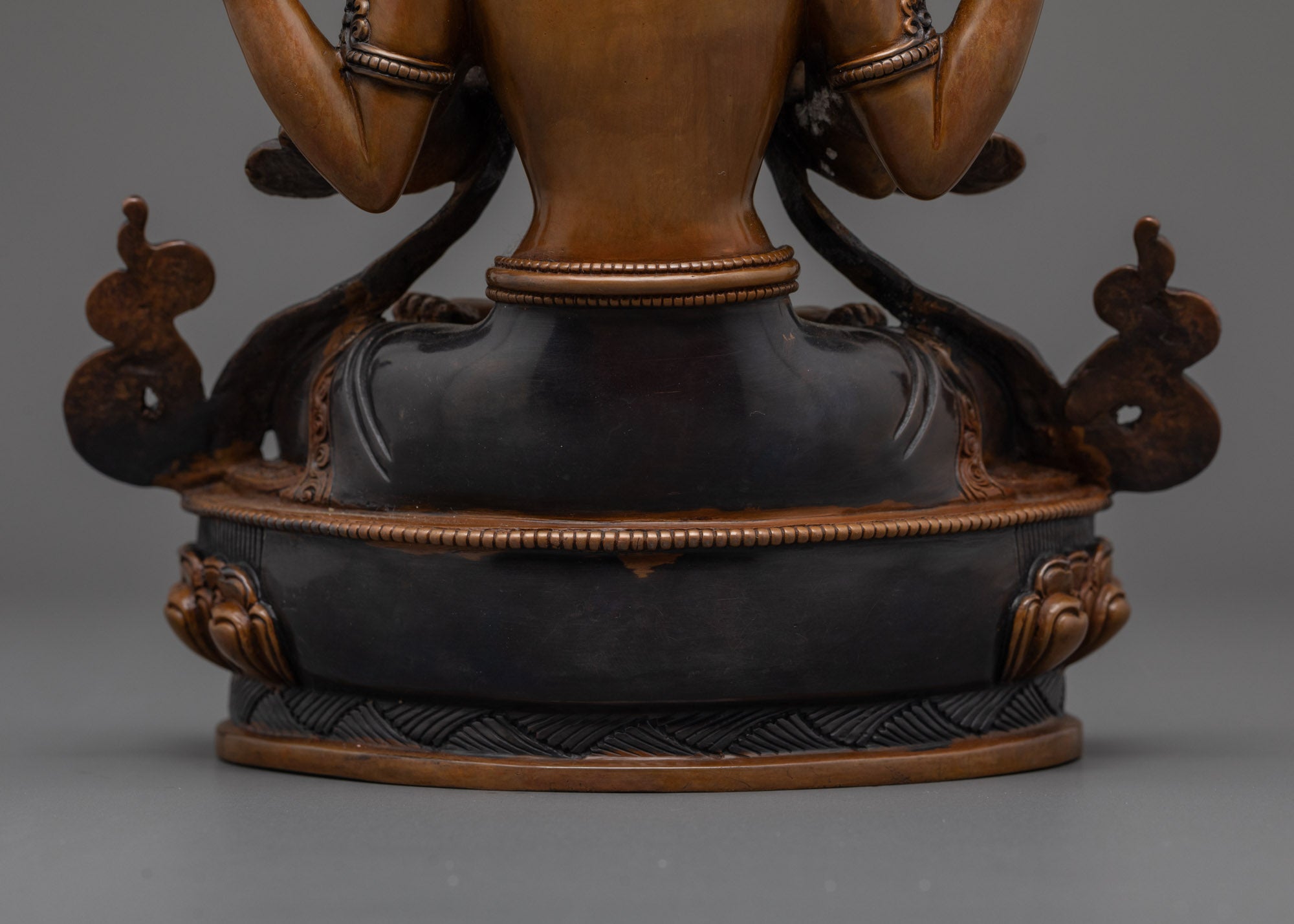 Buddhist Oxidized Lokeshvara Statue | Spiritual Decor