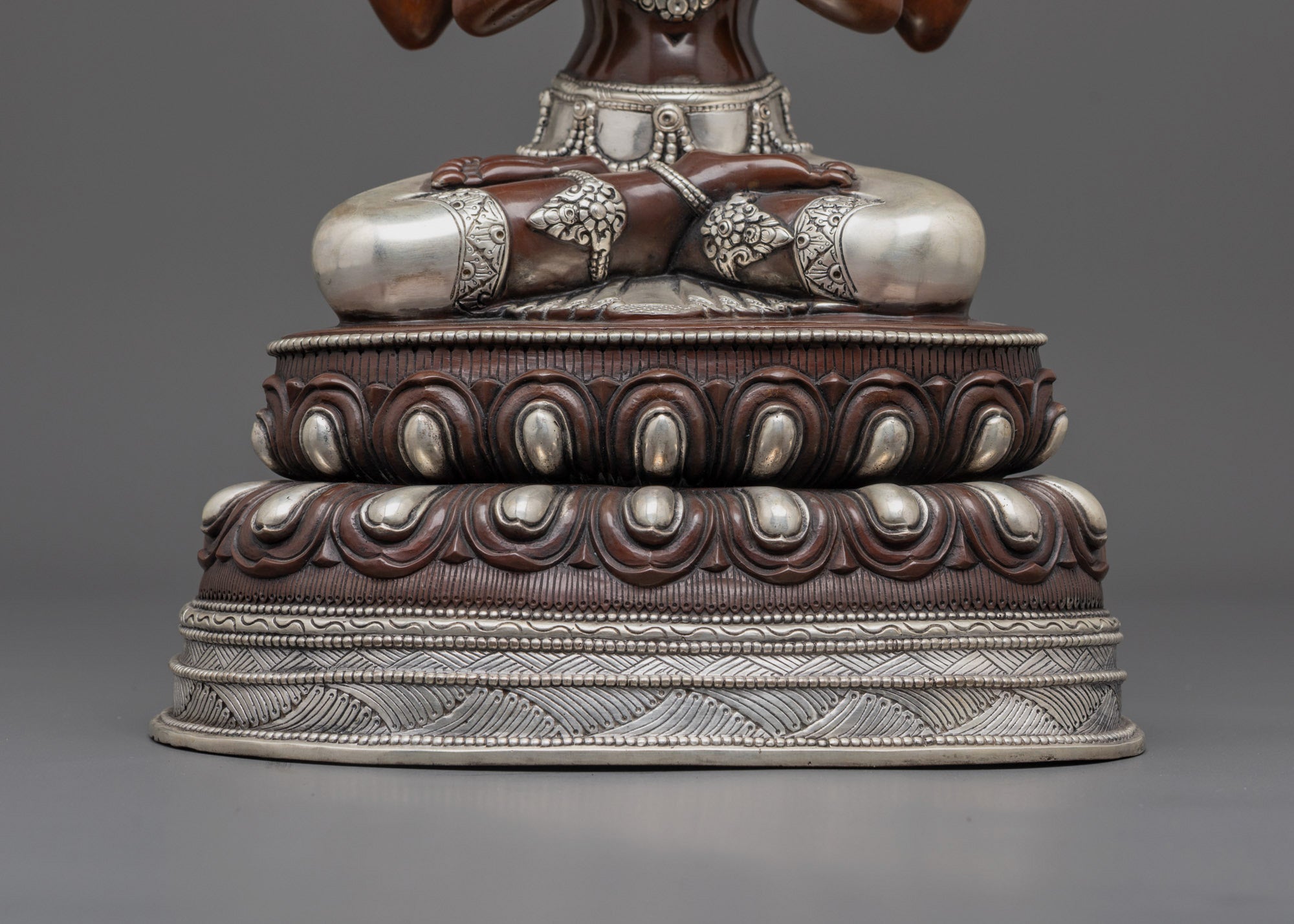 Buddhist Oxidized Chenrezig Statue | Compassionate Bodhisattva Idol