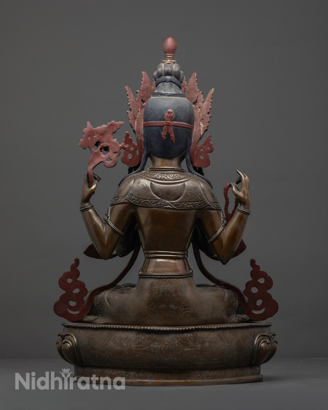 Handcrafted Chenrezig Statue | Tibetan Buddha of Compassion
