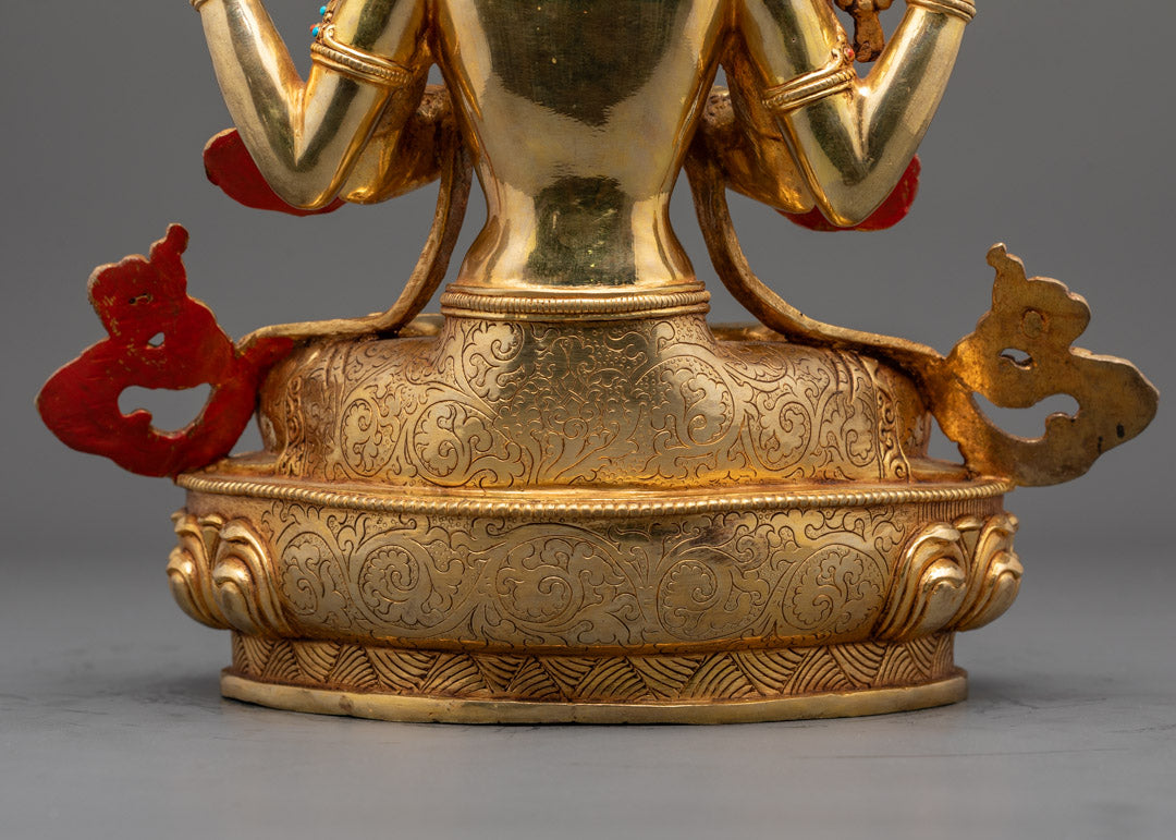 Sacred Chenrezig Statue | Artisan-Crafted Avalokiteshvara Home Decor