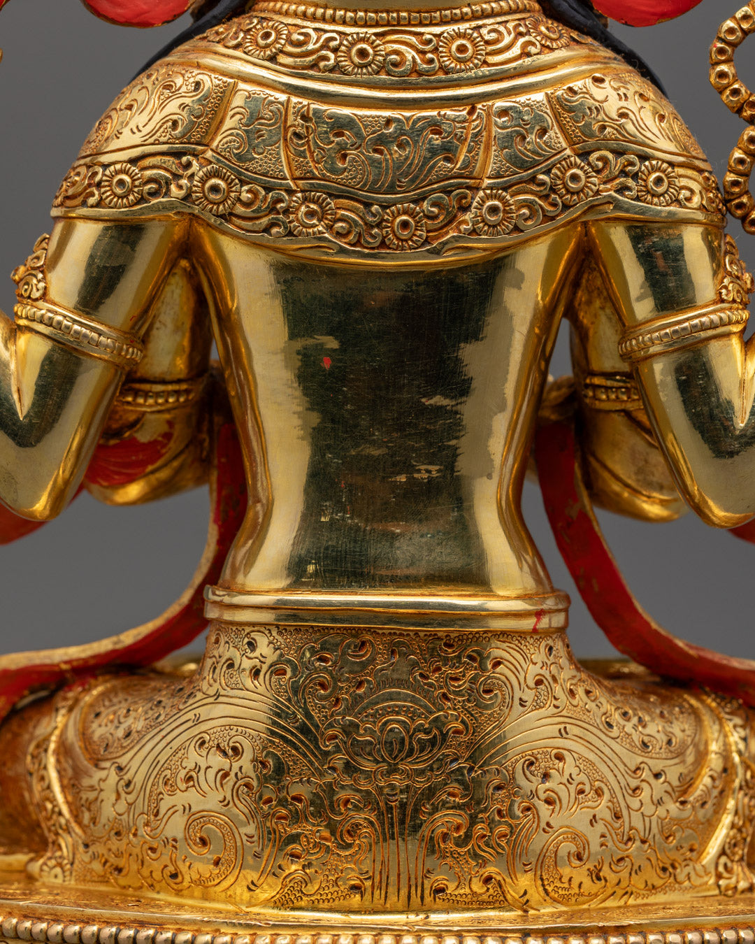 Tibetan Chenrezig Statue | Lost Wax Method 24K Gold Avalokiteshvara