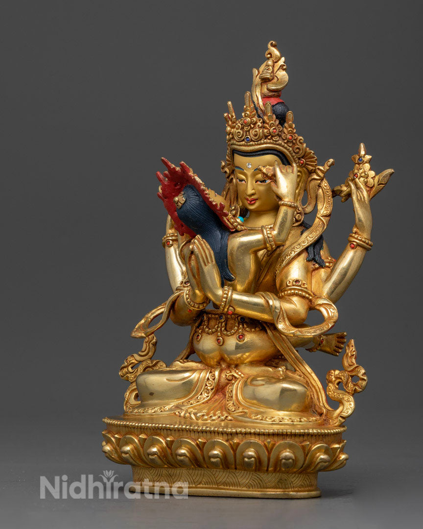 Chenrezig Statue with Yab Yum | Himalayan Sacred Art