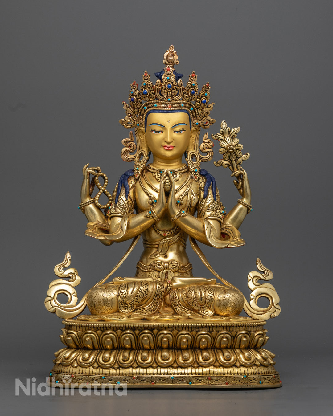 Chenrezig Statue | Tibetan Bodhisattva of Compassion Art