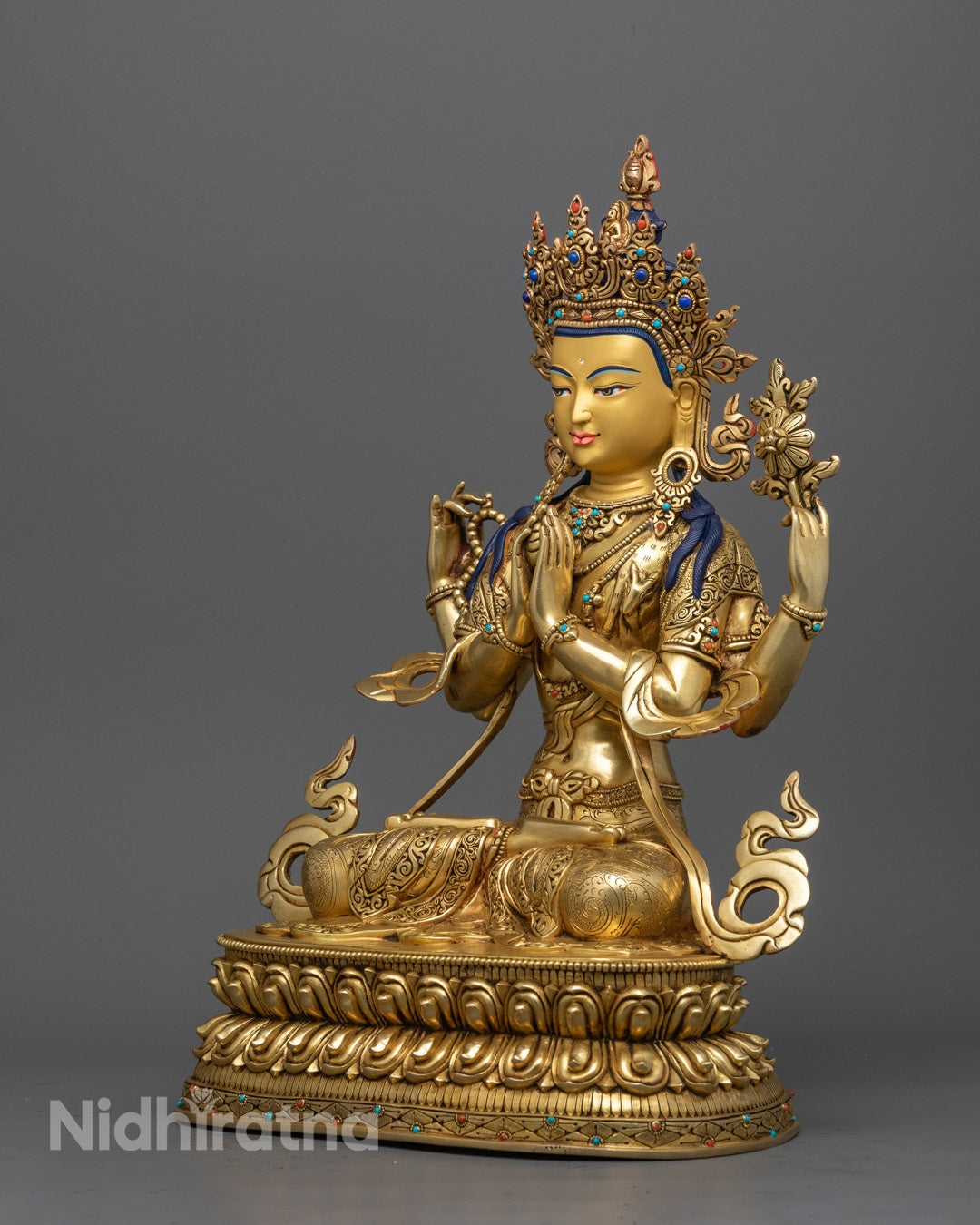 Chenrezig Statue | Tibetan Bodhisattva of Compassion Art