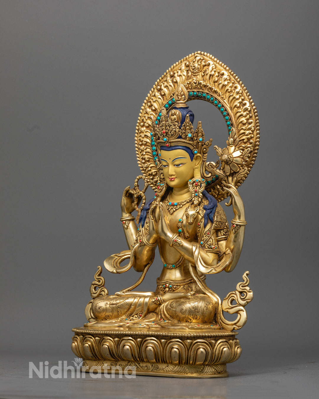 Tibetan Chenrezig Statue | Compassionate Bodhisattva Avalokiteshvara