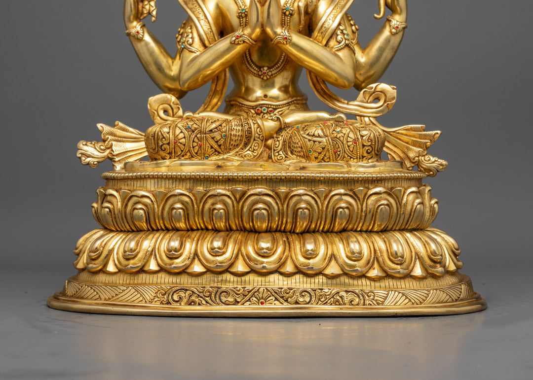 Tibetan Chenrezig Lokeshvara Statue