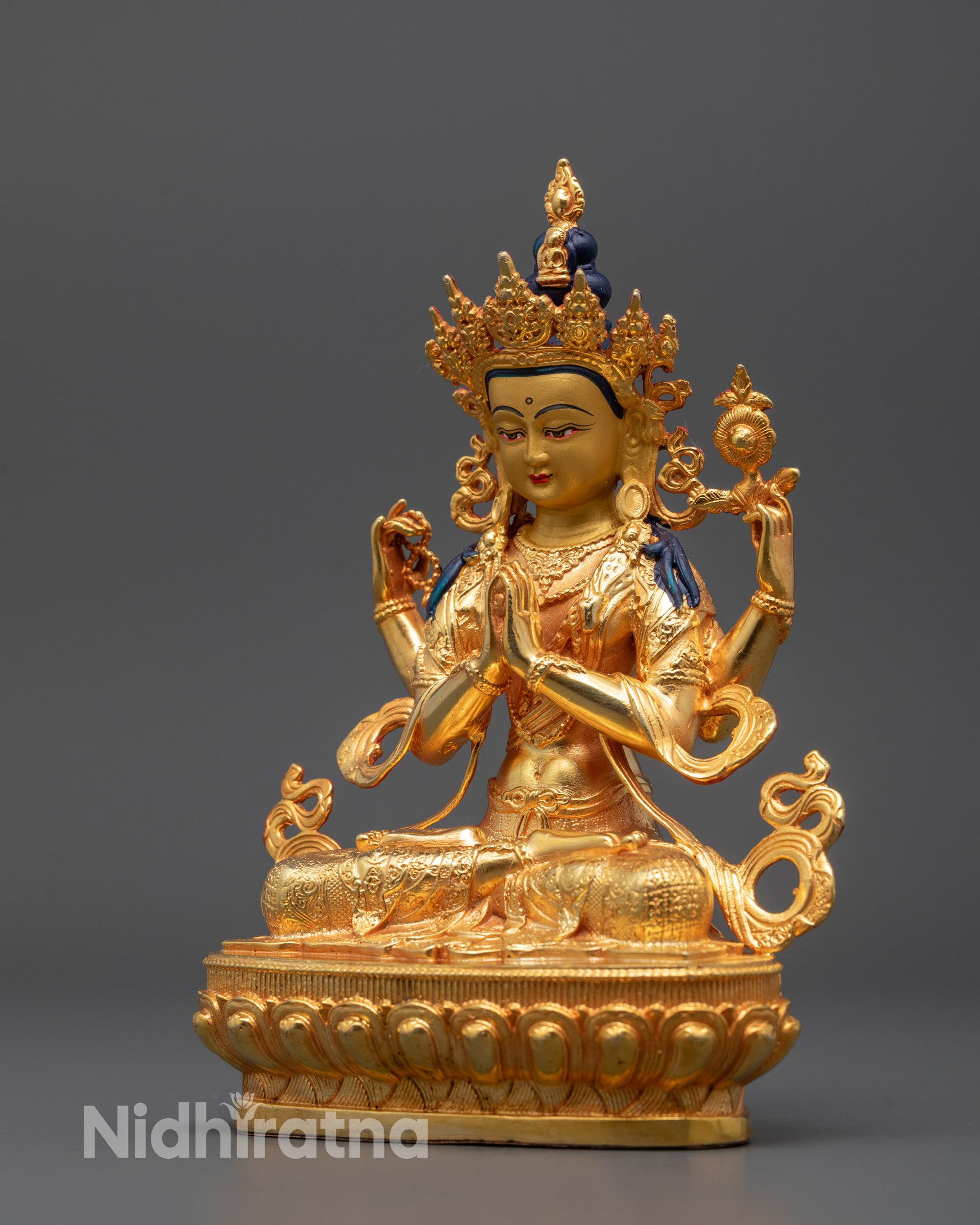 Machine-Made Chenrezig Statue | Art from Nepal