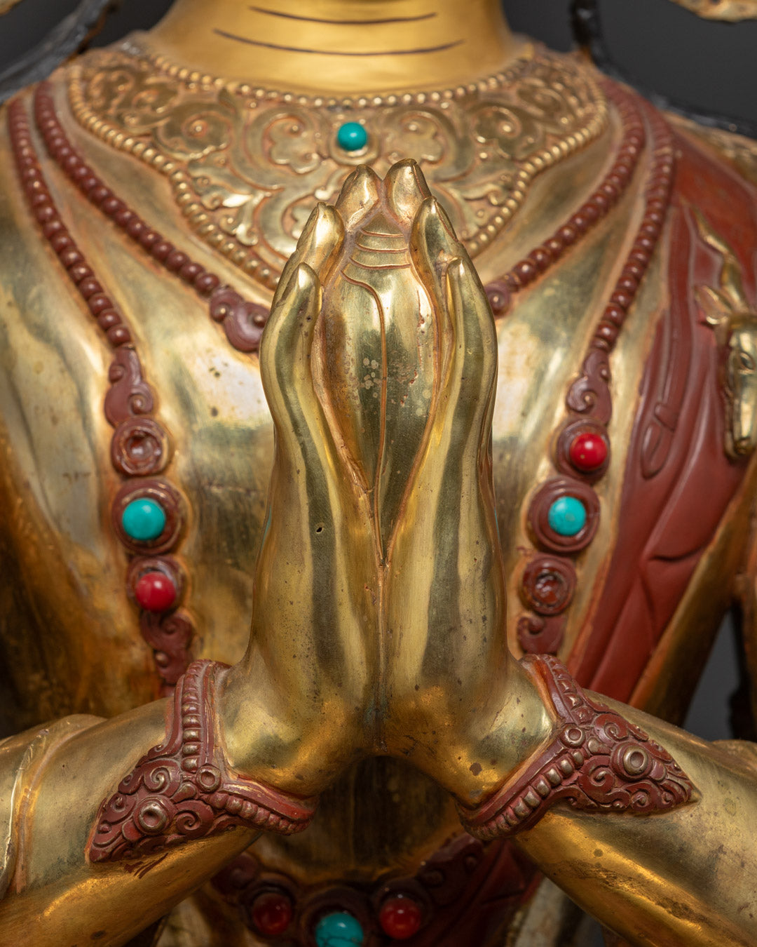 Avalokiteshvara Chenrezig Statue | Traditional Hand-Carved Tibetan Art