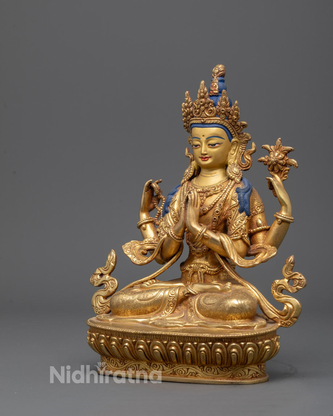 Hand Crafted Avalokiteshvara Sculpture | Chenrezig in Tibetan