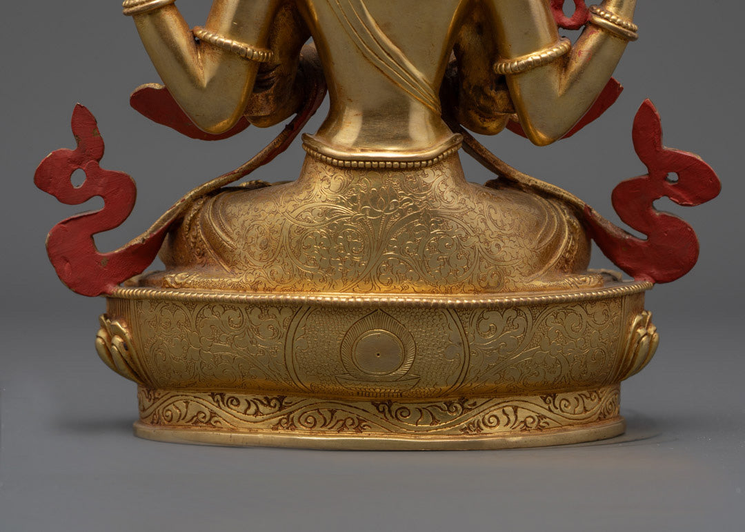 Hand Crafted Avalokiteshvara Sculpture | Chenrezig in Tibetan
