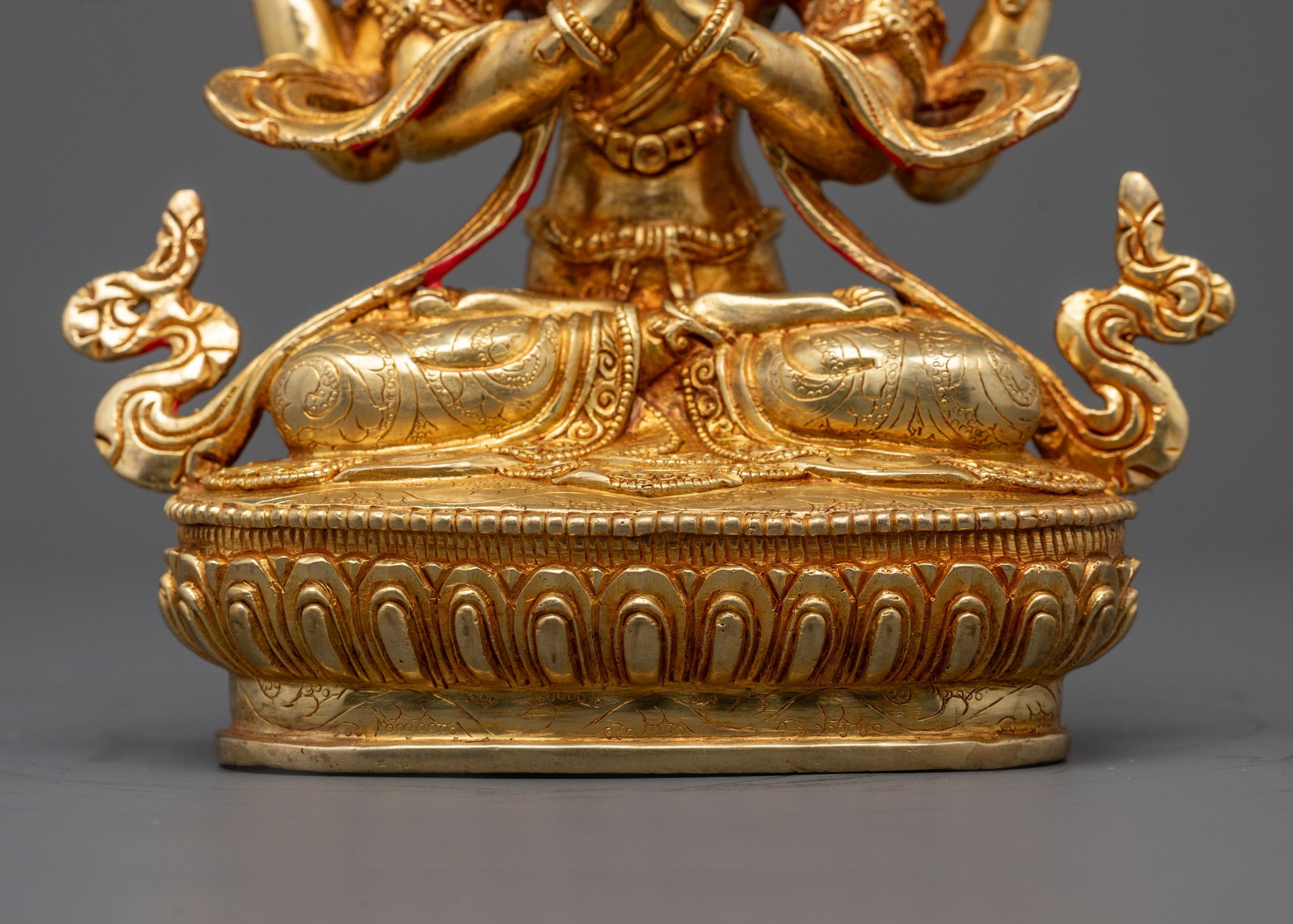 Four-Armed Chenrezig Statue | Artisan Carved Buddhist Protector