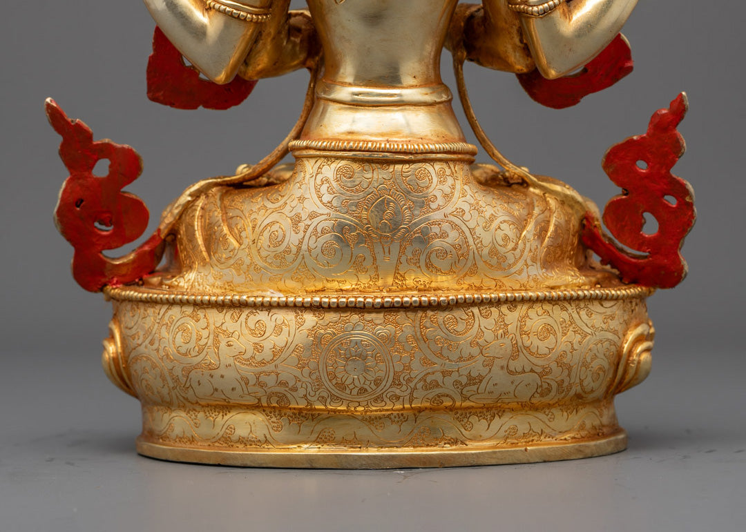 Chenrezig Statue | Four-Armed Avalokiteshvara in Sanskrit