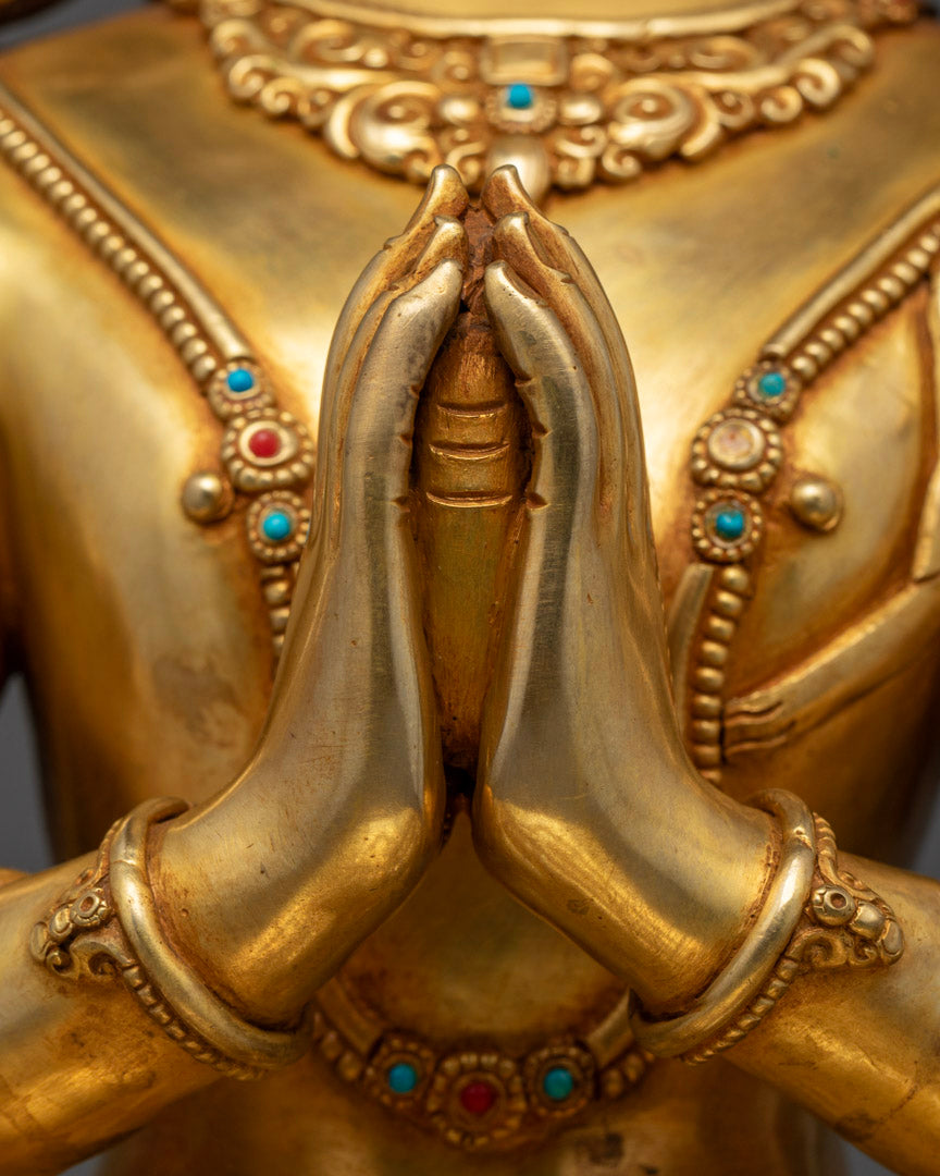Four Armed Chenrezig Avalokiteshvara Statue | Hand-made Buddhist Sculpture