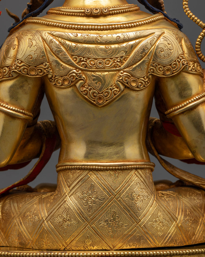 Four Armed Chenrezig Avalokiteshvara Statue | Hand-made Buddhist Sculpture