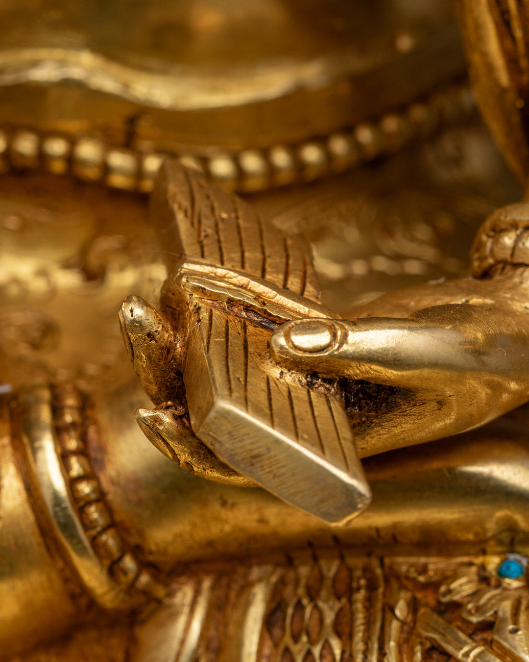 24K Gold Gilded Goddess Chundi Statue