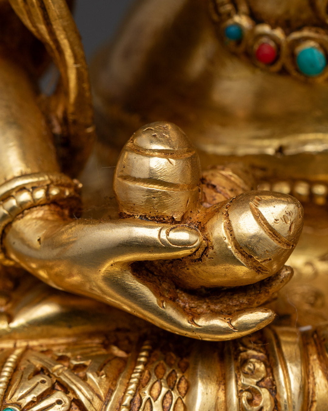 24K Gold Gilded Goddess Chundi Statue