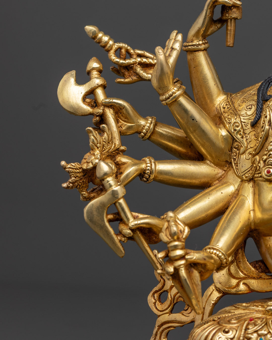 24K Gold Gilded Goddess Chundi Statue