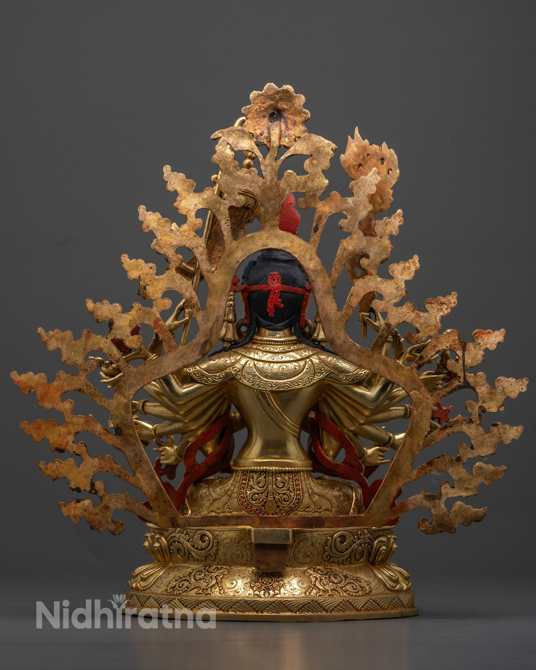 24K Gold Gilded Goddess Chundi Statue