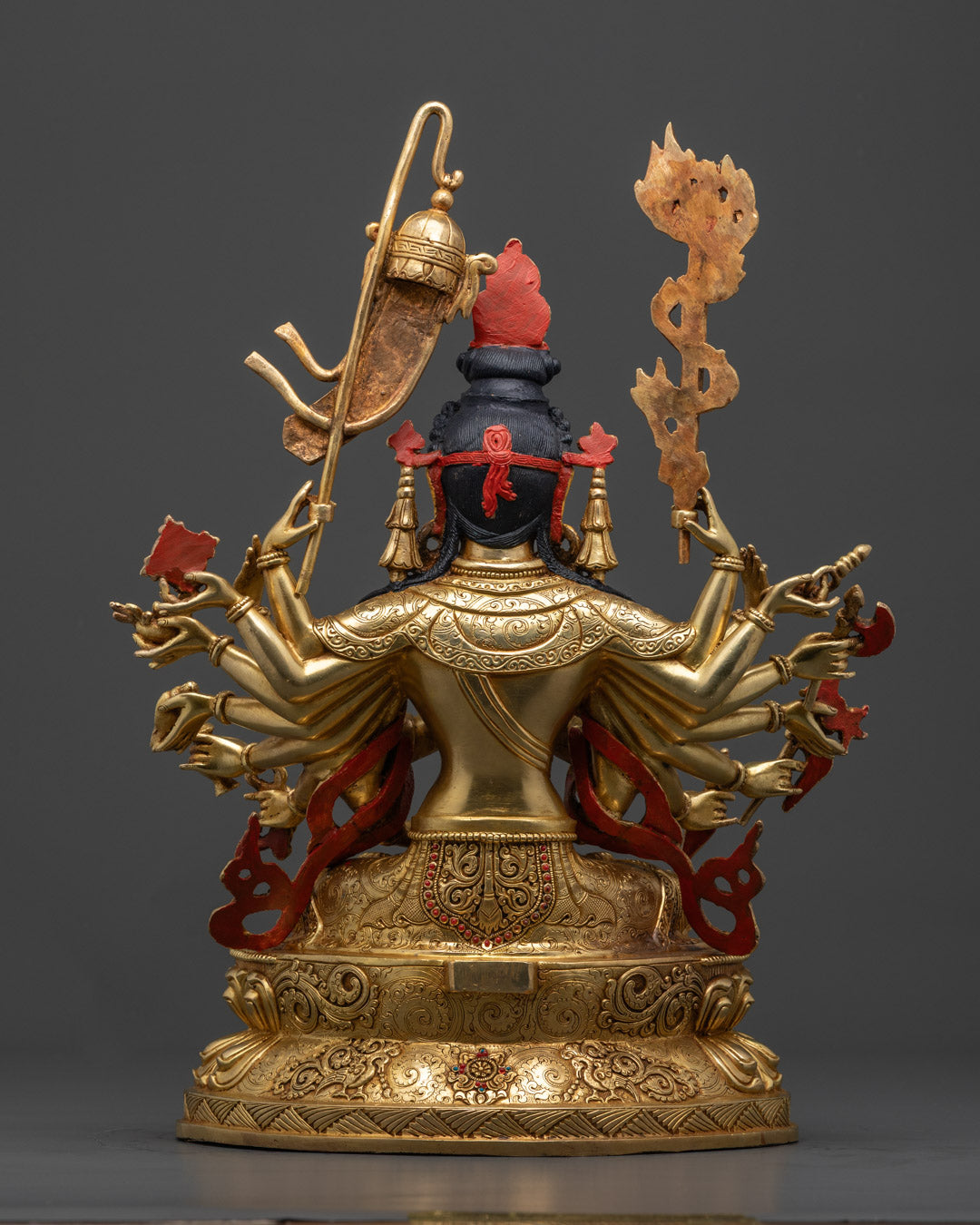 24K Gold Gilded Goddess Chundi Statue