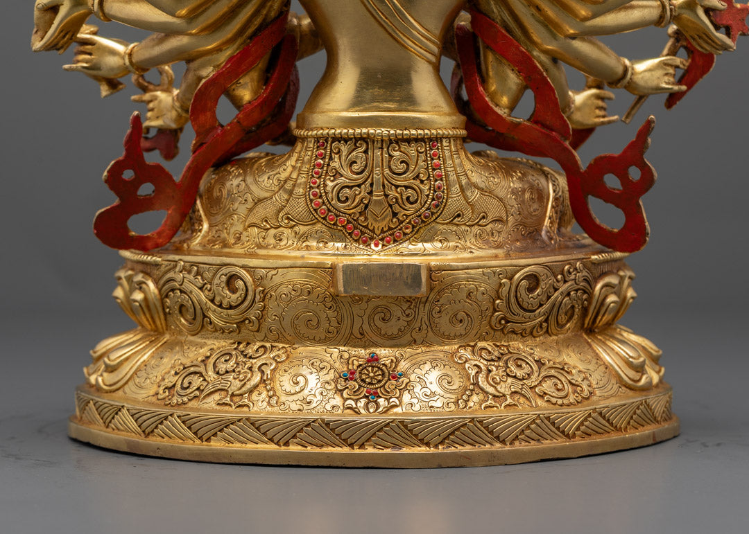 24K Gold Gilded Goddess Chundi Statue