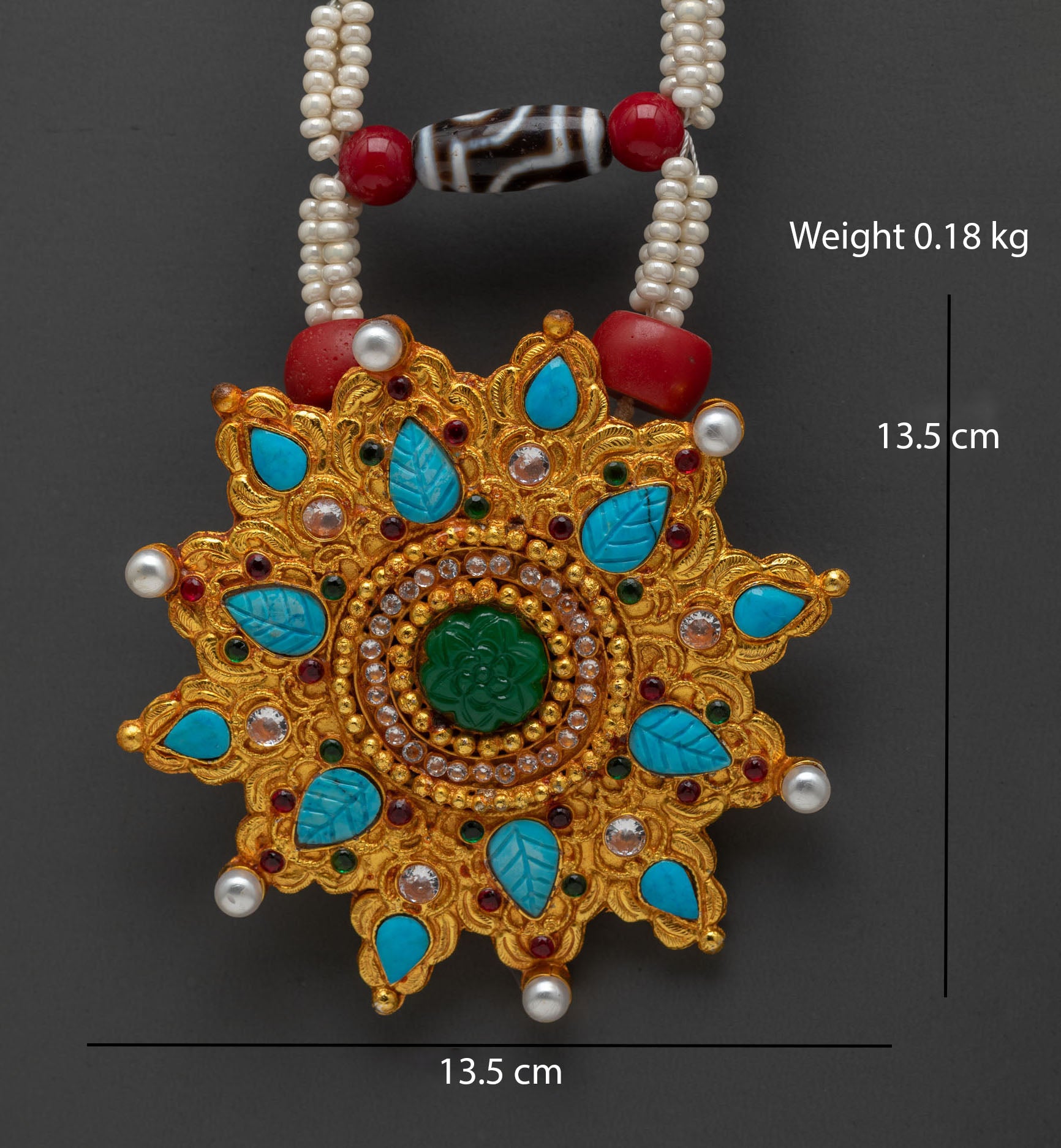 Handmade Tibetan Ghau Mala Necklace from Nepal