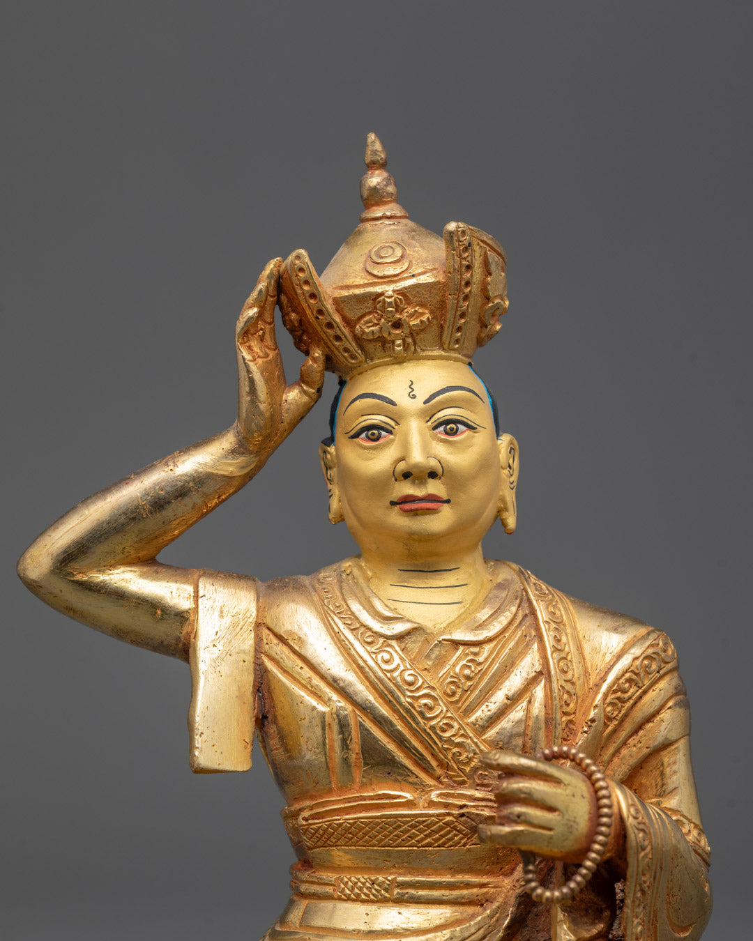 Close-up of the sacred hollow chamber in the Karmapa Statue