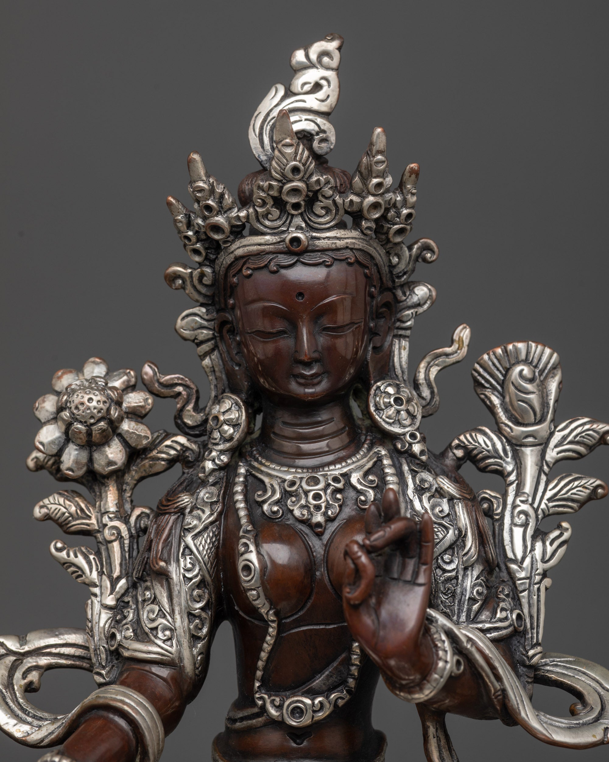 detailed handcrafted Nepalese Buddhist figure