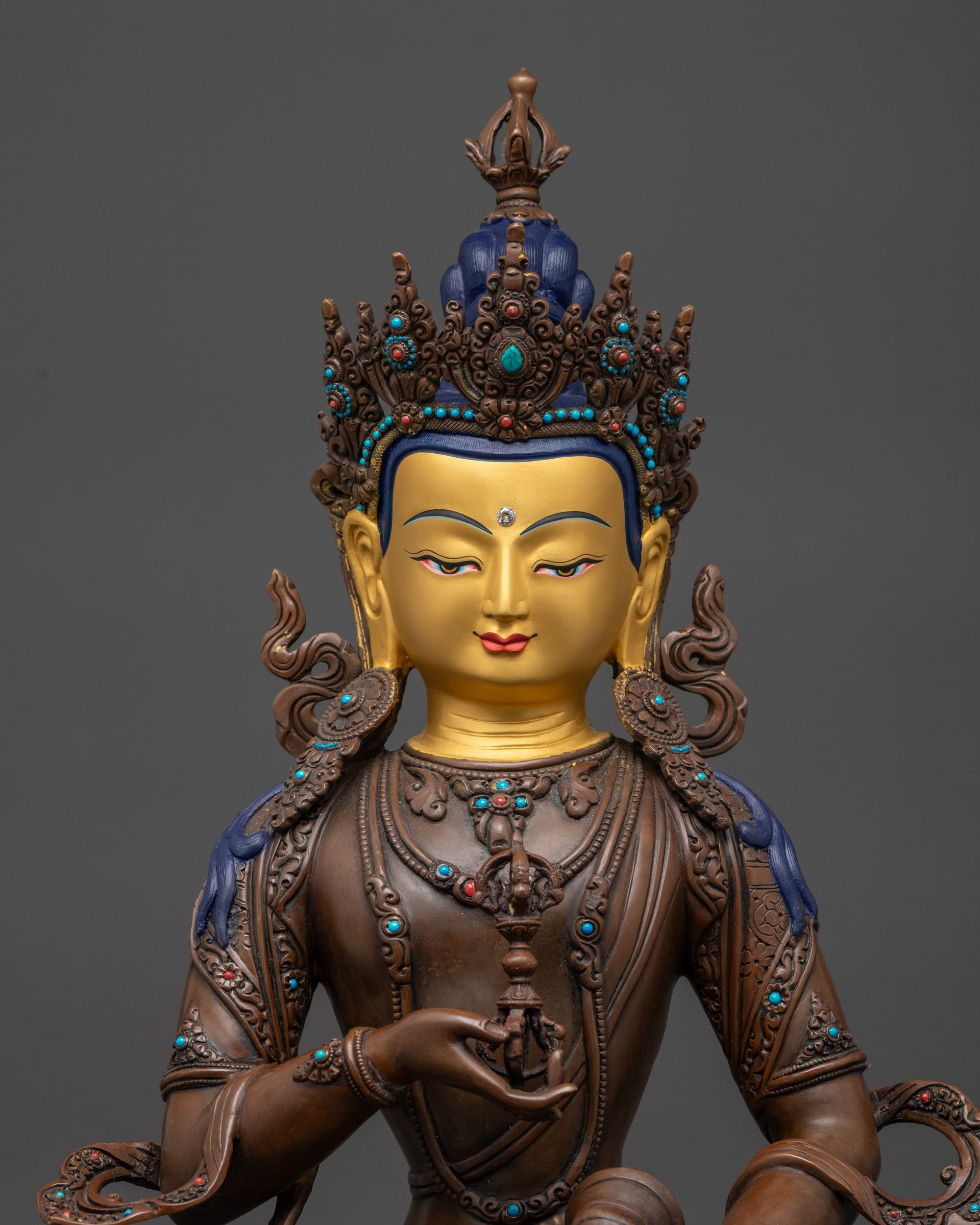 detailed handcrafted Tibetan Buddhist deity