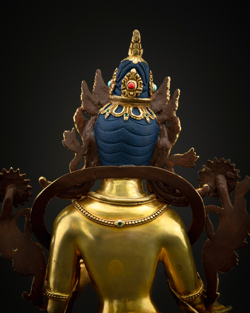 13.8" Green Tara Goddess Statue | Tara Buddha Statue