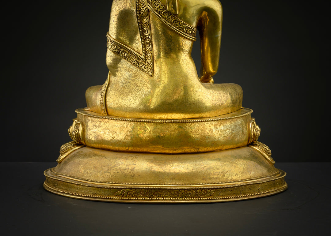 Vajrayana Buddha Shakyamuni Statue | Buddhist Hand-Carved Art