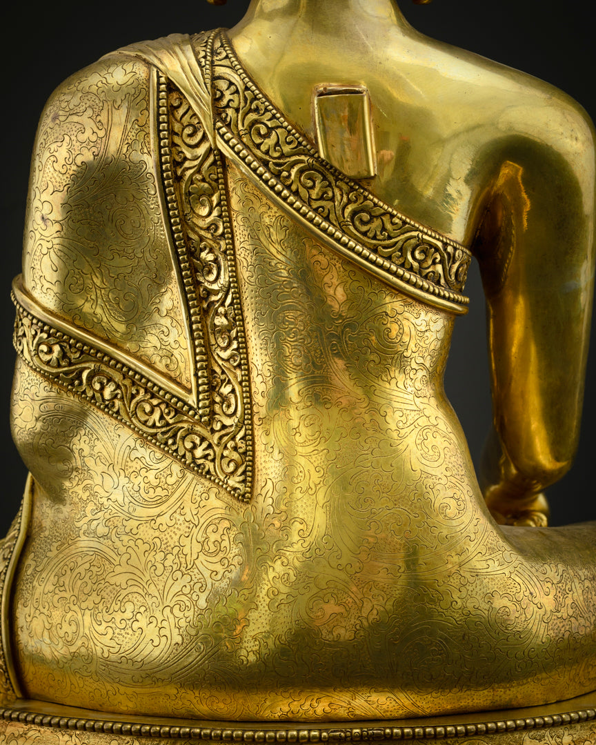 Vajrayana Buddha Shakyamuni Statue | Buddhist Hand-Carved Art