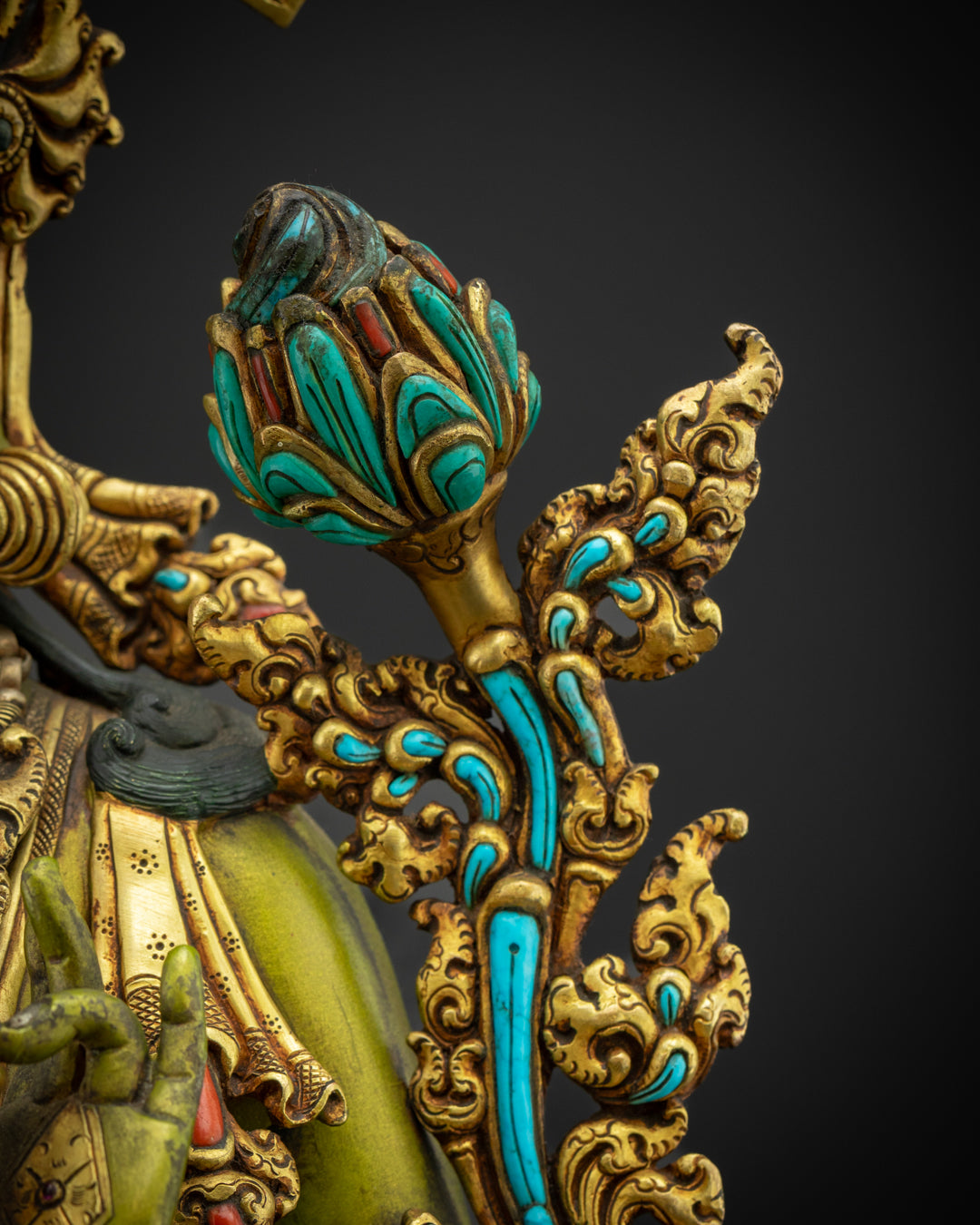 Timeless Masterpiece Green Tara Statue | Traditional Rare Piece