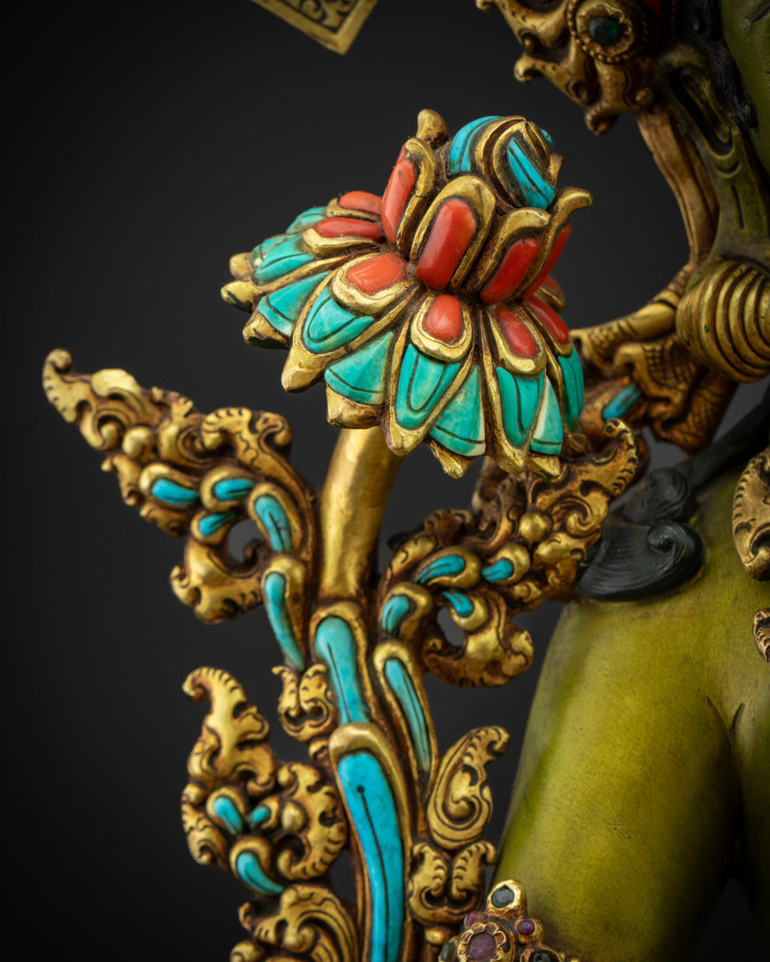 Timeless Masterpiece Green Tara Statue | Traditional Rare Piece