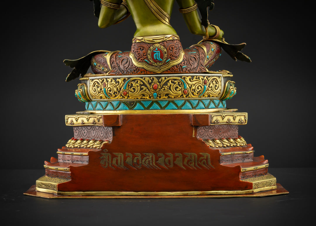 Timeless Masterpiece Green Tara Statue | Traditional Rare Piece