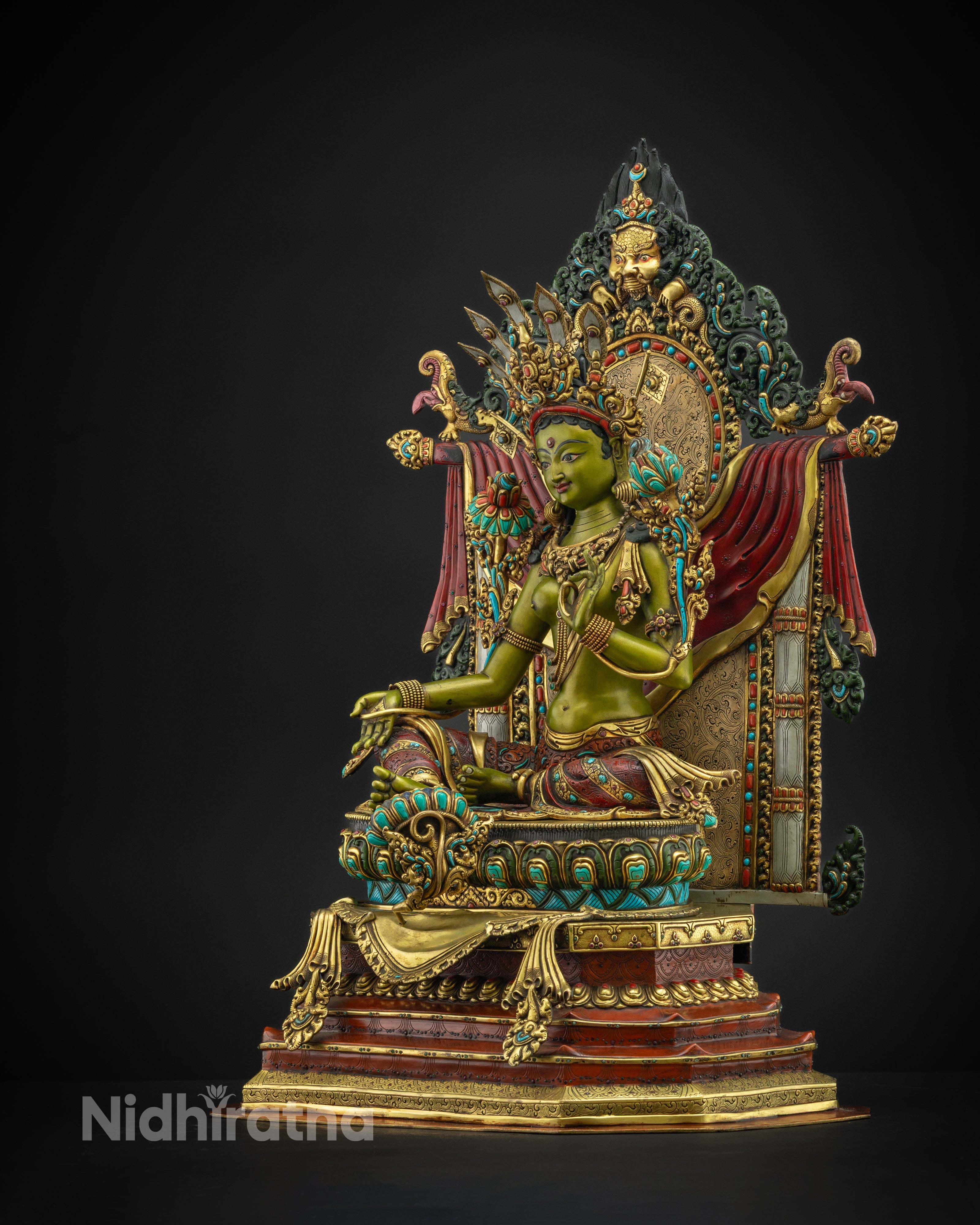 Timeless Masterpiece Green Tara Statue | Traditional Rare Piece