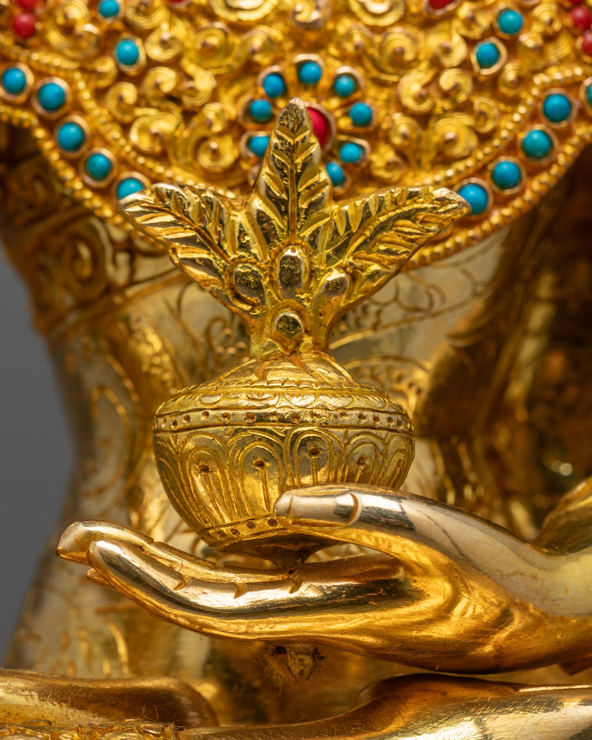 Crown Medicine Buddha Statue | Sacred Traditional Buddhist Artistry