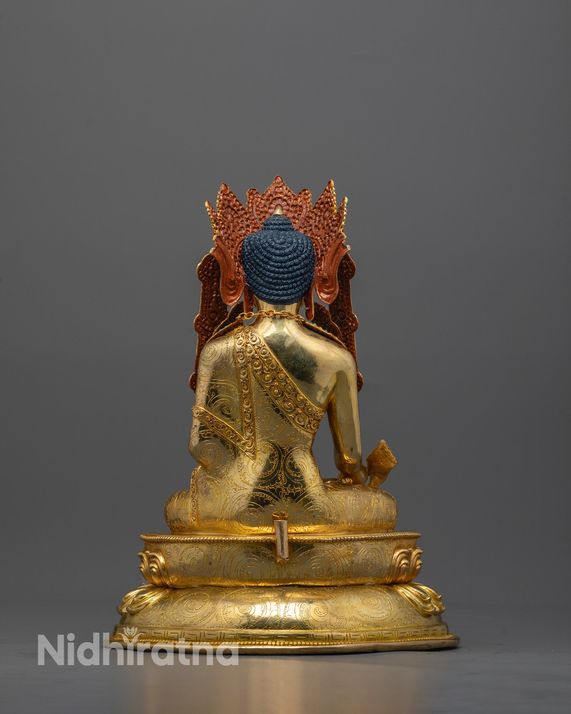 Crown Medicine Buddha Statue | Sacred Traditional Buddhist Artistry