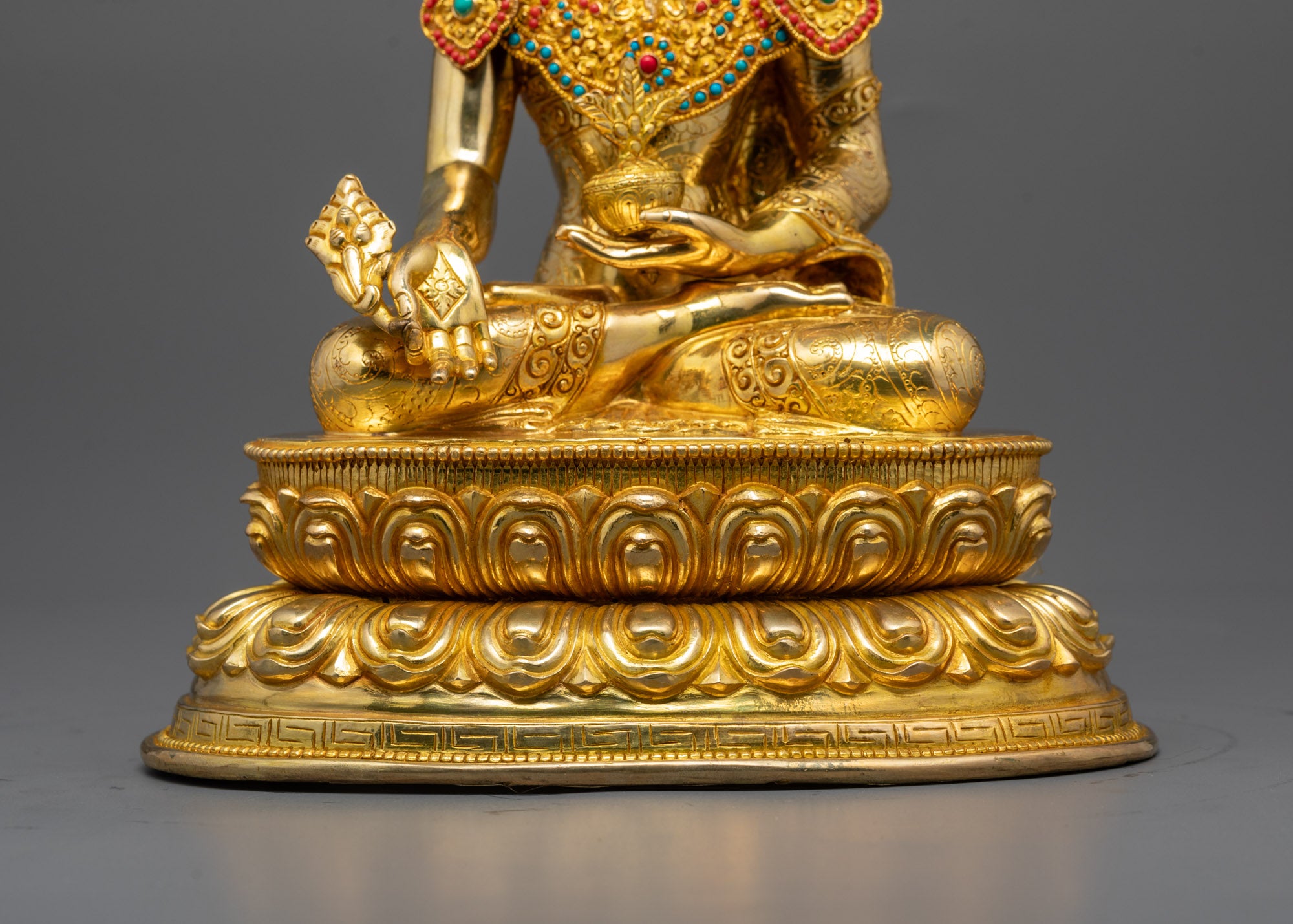 Crown Medicine Buddha Statue | Sacred Traditional Buddhist Artistry