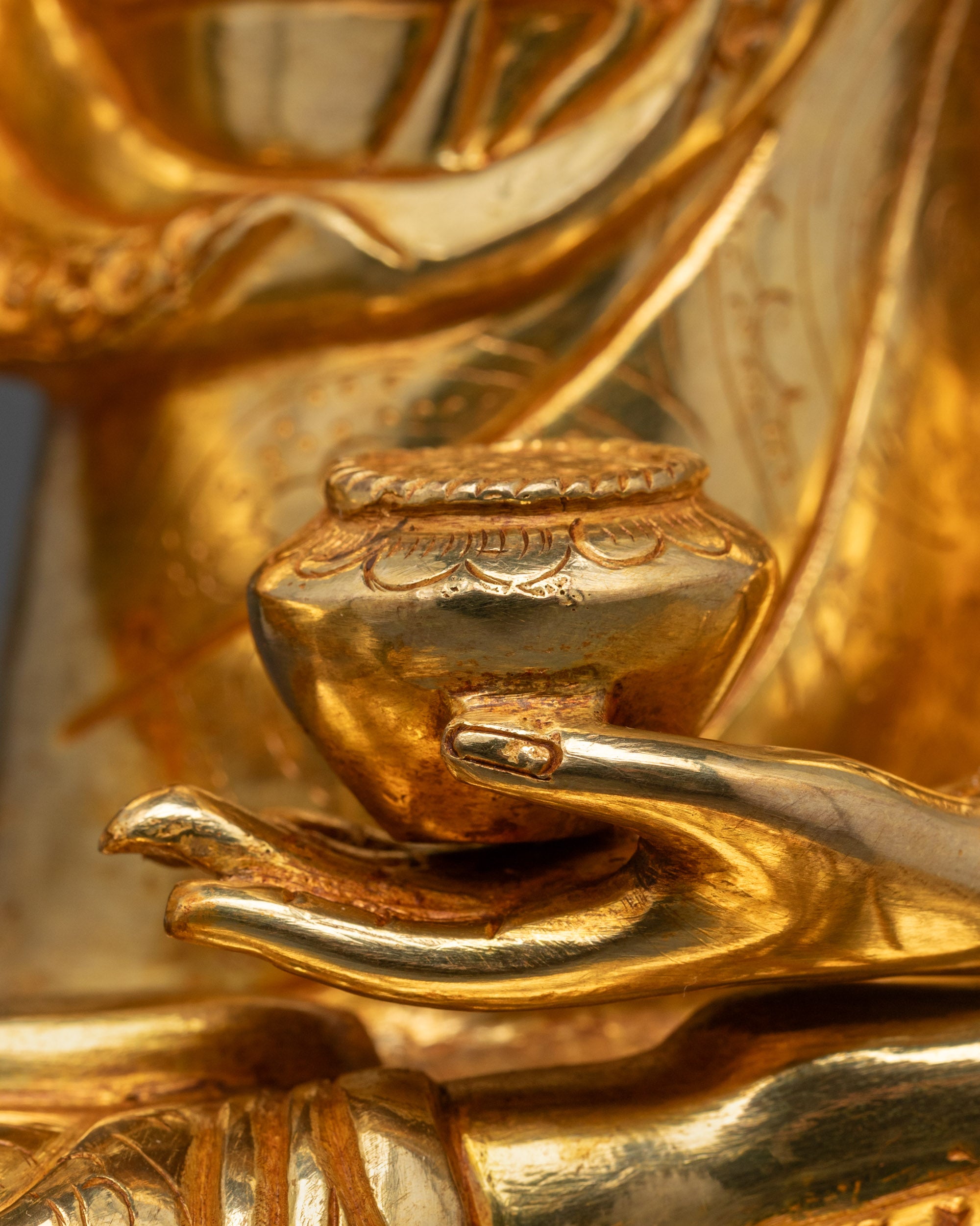 Crowned Shakyamuni Buddha Statue | Nepalese Lost Wax Art