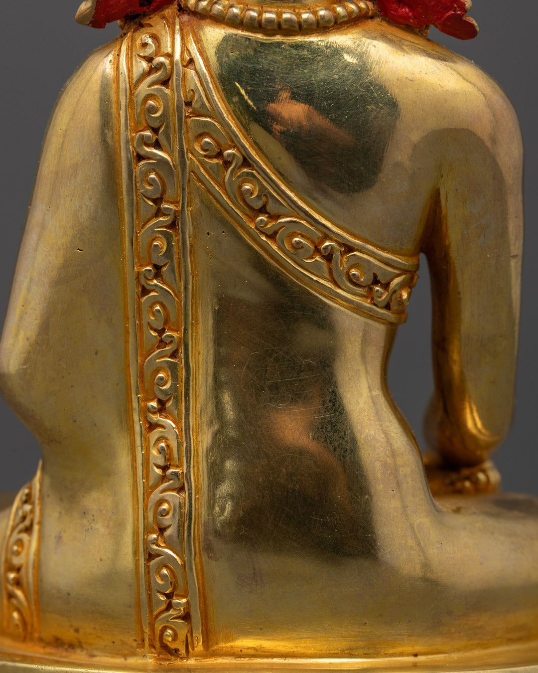 Crowned Shakyamuni Buddha Statue | Hand-Carved Tibetan Buddhist